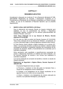 CAPÍTULO 1 RESUMEN EJECUTIVO - Ministerio de Energía y Minas