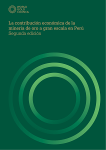 World Gold Council. La contribución económica de la minería de oro