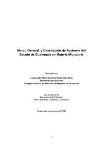 Marco General y Descripción de Acciones del Estado de Guatemala
