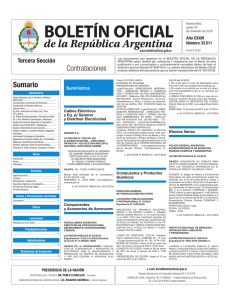 Contrataciones Sumario - Boletín Oficial de la República Argentina