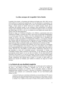 La idea europea de Leopoldo Calvo-Sotelo 1