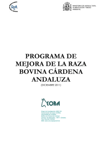 Programa de Mejora de la Raza Bovina Cárdena Andaluza.