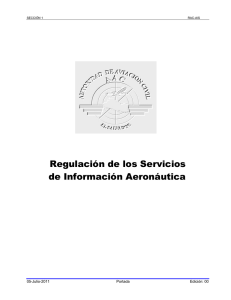 Regulación de los Servicios de Información Aeronáutica