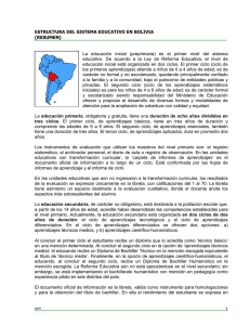 ESTRUCTURA DEL SISTEMA EDUCATIVO EN BOLIVIA