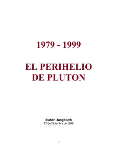 1979 - 1999 EL PERIHELIO DE PLUTON