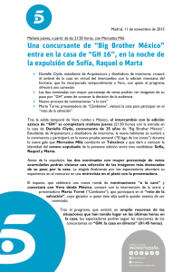 Una concursante de “Big Brother México” entra en la