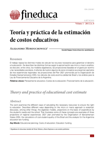 Teoría y práctica de la estimación de costos educativos
