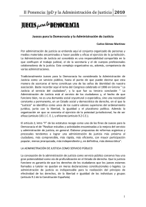 II PONENCIA JpD y la Administracion de Justicia Carlos Gomez