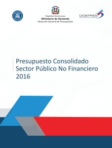 Presupuesto Consolidado Sector Público No Financiero