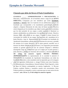 Clausulas de Pacto Constitutivo - Registro Publico de la Propiedad