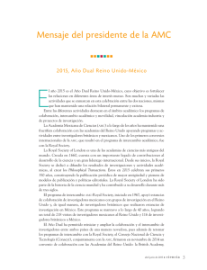 Mensaje del presidente de la AMC - Revista Ciencia