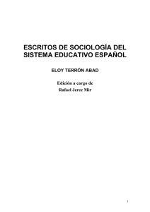 ESCRITOS DE SOCIOLOGÍA DEL SISTEMA EDUCATIVO