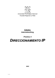 Direccionamiento IP - UTN - FRLP