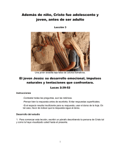 Jesucristo joven –Lección 3 en PDF