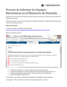 Proceso de Informar los Equipos Electrónicos en el Ministerio