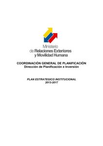 Plan Estrategico 2013 - 2017 - Ministerio de Relaciones Exteriores y