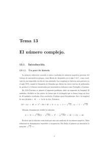 Tema 13 El número complejo.