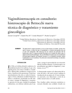 Vaginohisteroscopía en consultorio: histeroscopio de Bettocchi