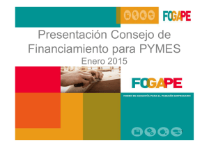 Presentación de FOGAPE - Consejo de Financiamiento para las