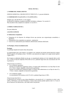 Oxígeno gas, más del 99,5% v/v de oxígeno.