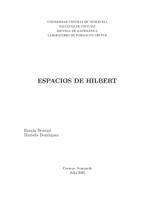 Espacios de Hilbert - Escuela de Matemática