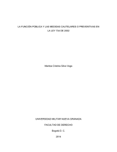 Monografía FUNCION PUBLICA MEDIDAS CAUTELARES Maritza