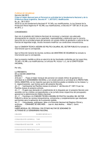 FUERZAS DE SEGURIDAD Decreto 246/2013 Fíjase el Haber