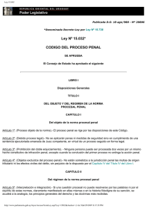 Ley Nº 15.032* CODIGO DEL PROCESO PENAL