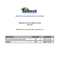 Provincia San Juan de la Maguana - Instituto Nacional de la Vivienda