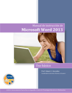 Microsoft Word 2013 - CETEM UPR-Aguadilla