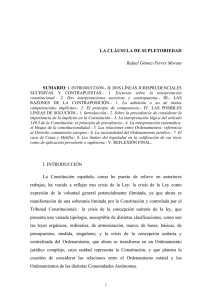 La cláusula de supletoriedad - Instituto de Derecho Público