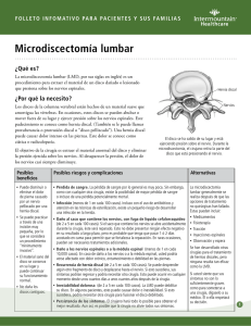 Microdiscectomía lumbar - Intermountain Healthcare