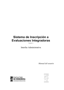 Manual del usuario - Evaluaciones integradoras