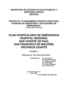 plan hospitalario de emergencia hospital regional san