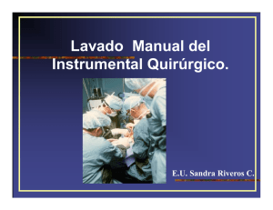 Lavado Manual del Instrumental Quirúrgico.
