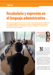 Vocabulario y expresión en el lenguaje administrativo