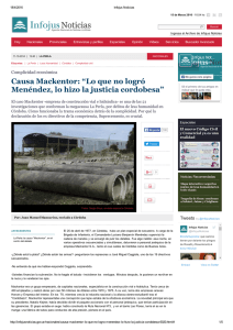 Causa Mackentor: “Lo que no logró Menéndez, lo hizo la justicia