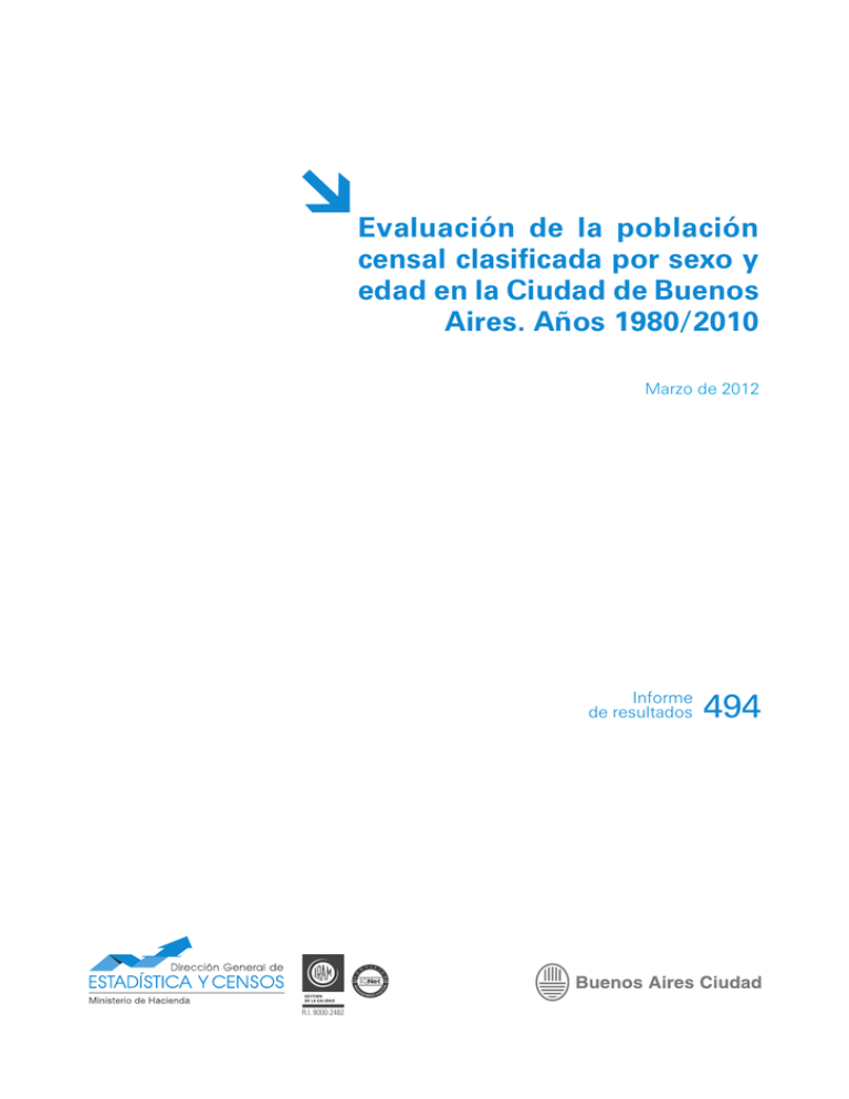 Evaluaci N De La Poblaci N Censal Clasificada Por Sexo Y Edad En La