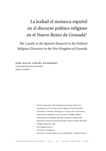 La lealtad al monarca español en el discurso político religioso en el