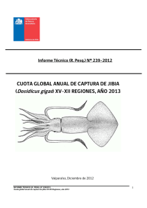 CUOTA GLOBAL ANUAL DE CAPTURA DE JIBIA (Dosidicus gigas