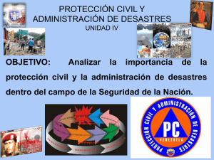 PROTECCIÓN CIVIL Y ADMINISTRACIÓN DE DESASTRES