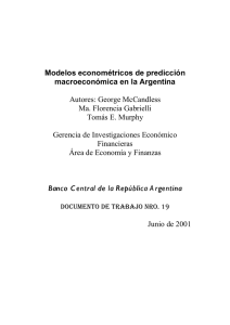 Modelos econométricos de predicción macroeconómica en la