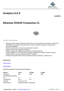 Balanzas OHAUS Compactas CL