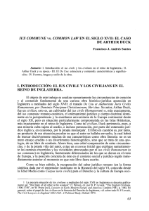 Ius Commune vs. Common Law en el siglo XVII: el caso de