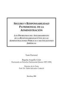 seguro y responsabilidad patrimonial de la administración