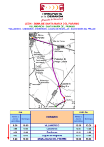 Rutas y horarios Santa Maria del Paramo