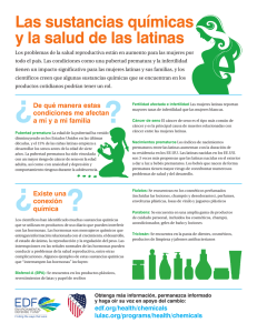 Las sustancias químicas y la salud de las latinas
