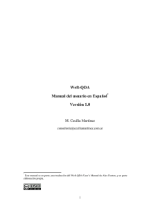 Weft-QDA Manual del usuario en Español Versión 1.0