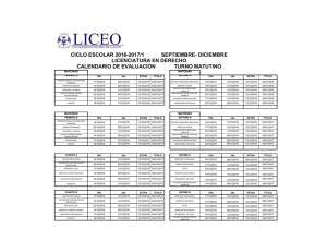 diciembre calendario de evaluación turno matutino