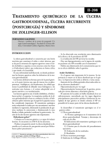 Tratamiento quirúrgico de la úlcera gastroduodenal, úlcera recurrente